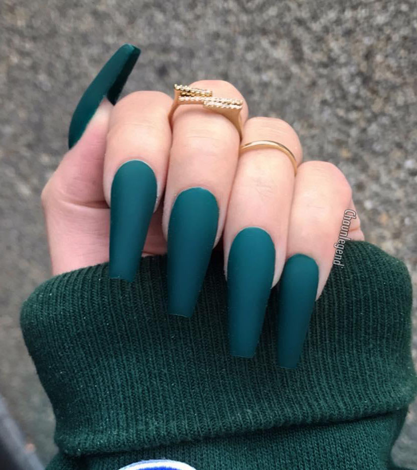 69 Outstanding Matte Coffin Nail Art Designs With Different Colours