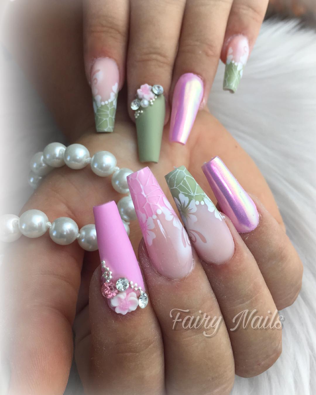 60 Elegant 3D Flower Nail Art Designs