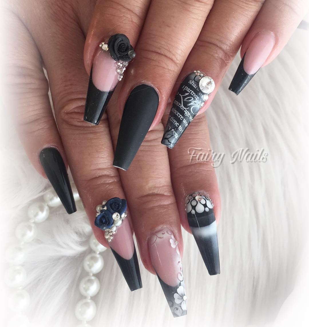 60 Elegant 3D Flower Nail Art Designs