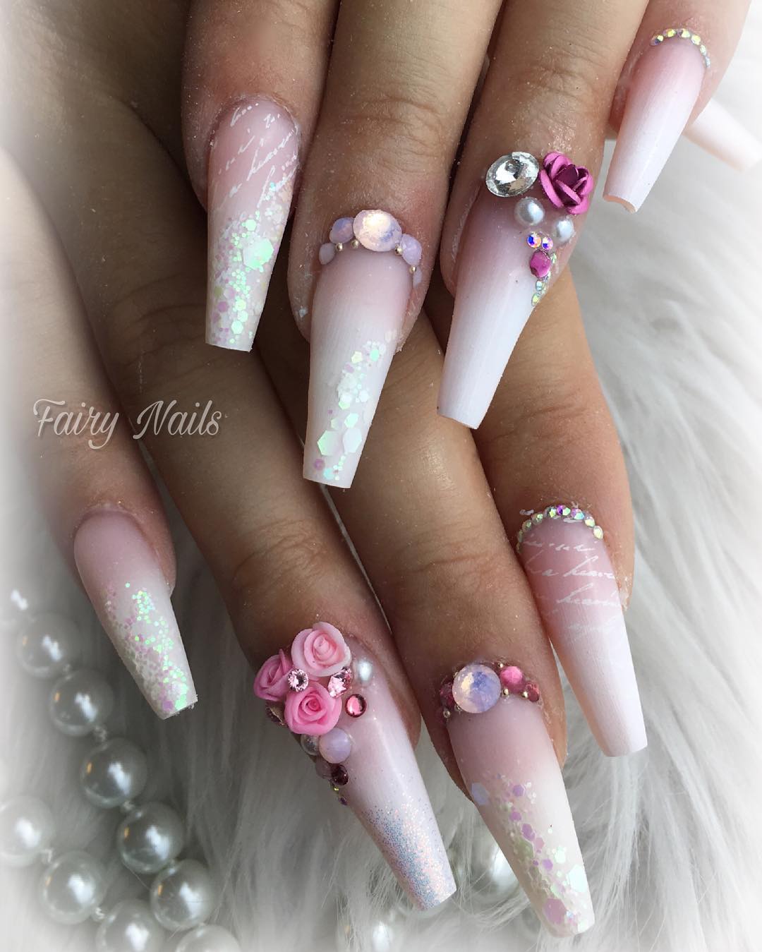 60 Elegant 3D Flower Nail Art Designs