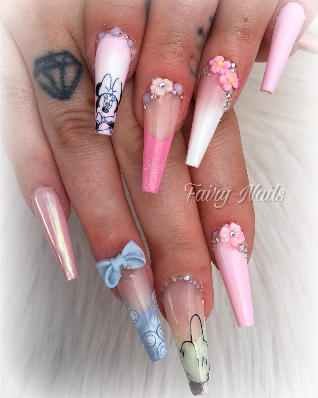 60 Elegant 3D Flower Nail Art Designs