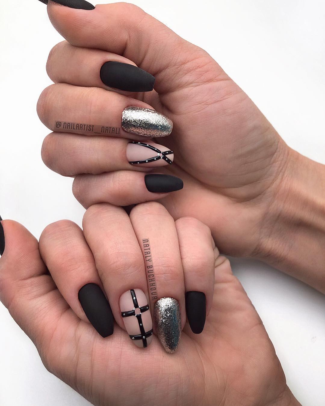 69 Outstanding Matte Coffin Nail Art Designs With Different Colours