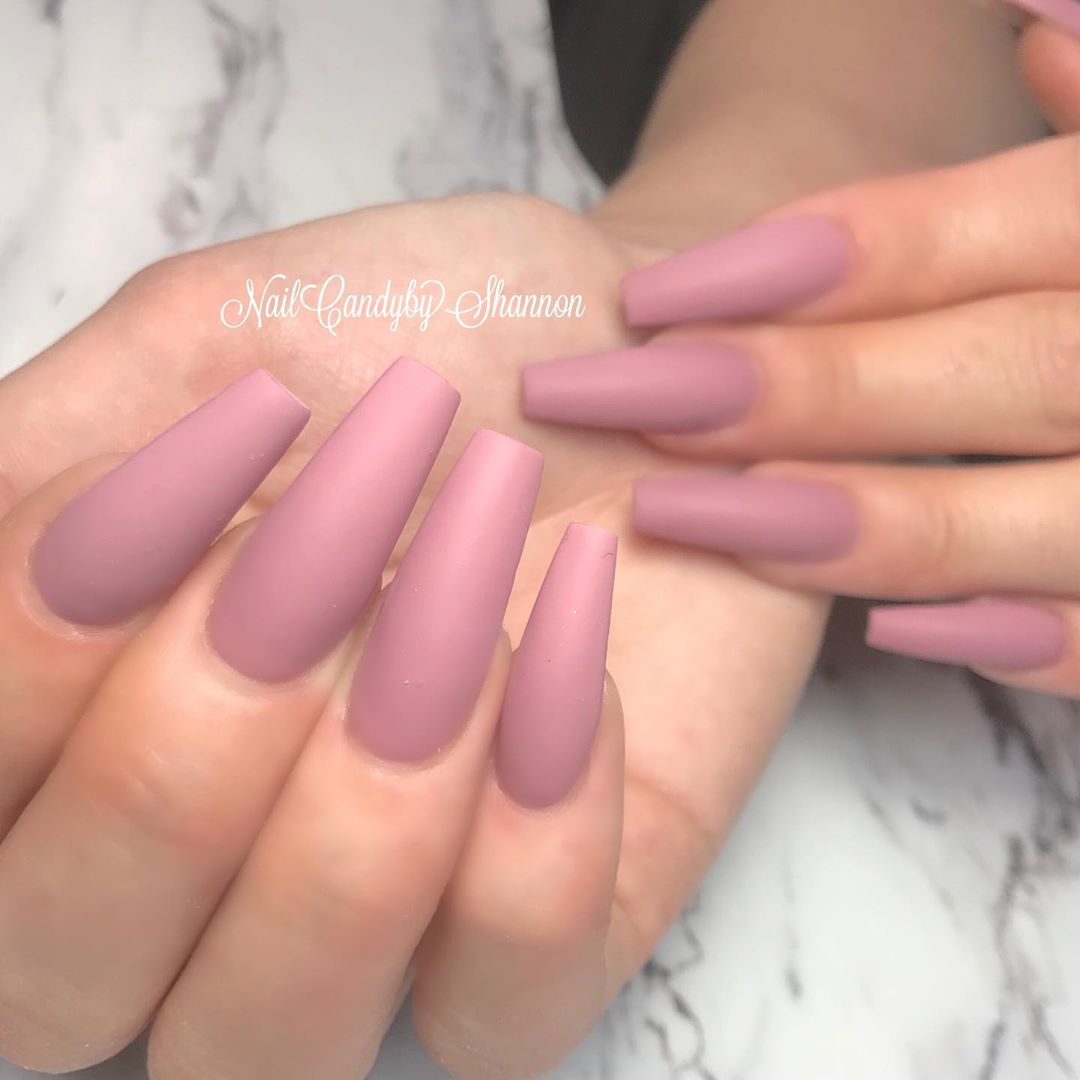 69 Outstanding Matte Coffin Nail Art Designs With Different Colours