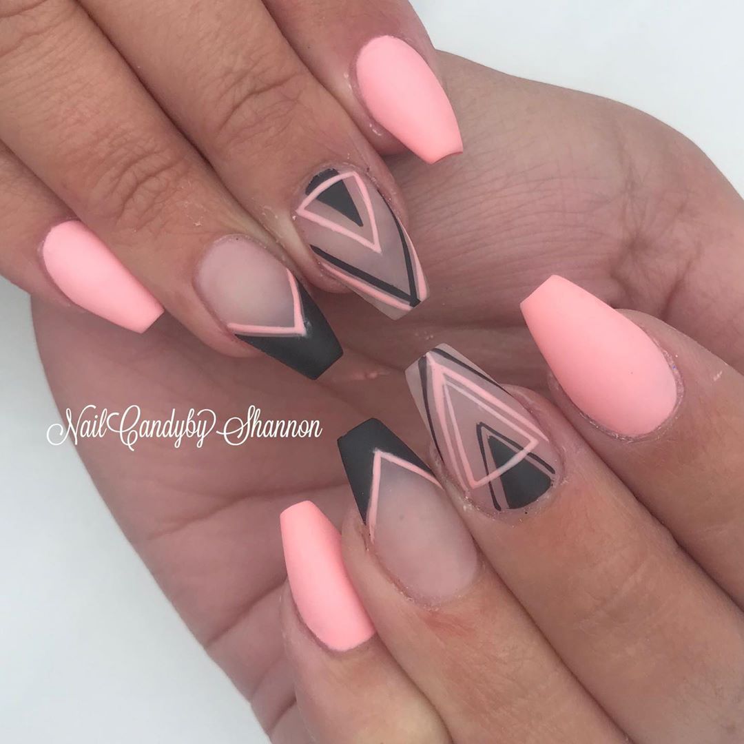 69 Outstanding Matte Coffin Nail Art Designs With Different Colours