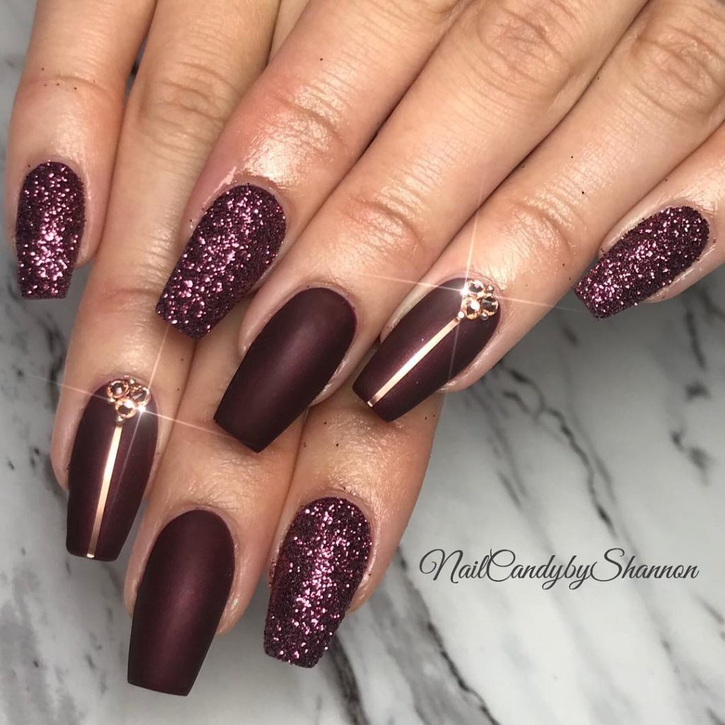 55 Pretty and Awesome Burgundy Nail Art Designs