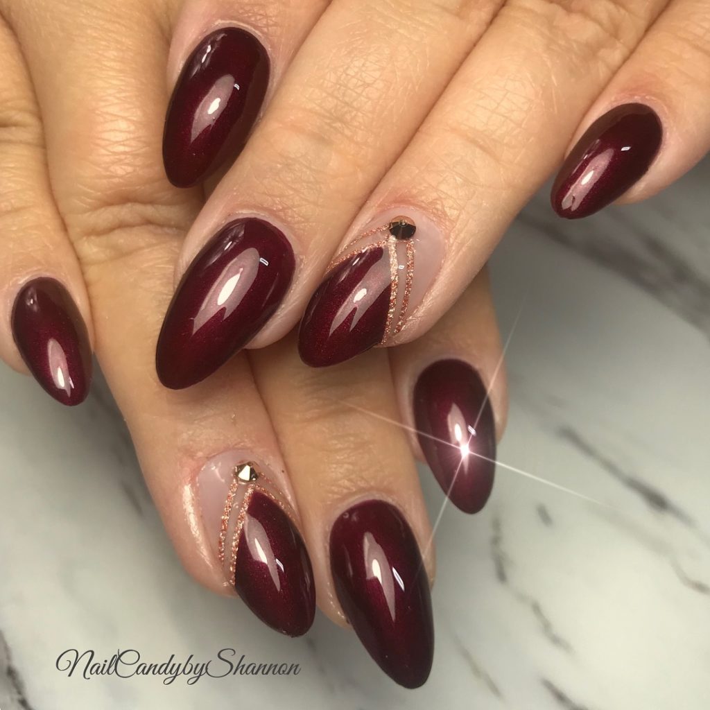 55 Pretty and Awesome Burgundy Nail Art Designs