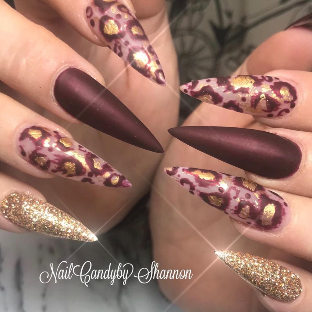 55 Pretty and Awesome Burgundy Nail Art Designs