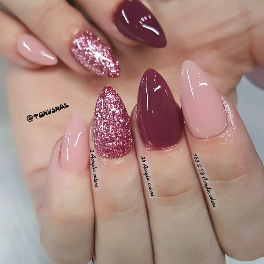 55 Pretty and Awesome Burgundy Nail Art Designs