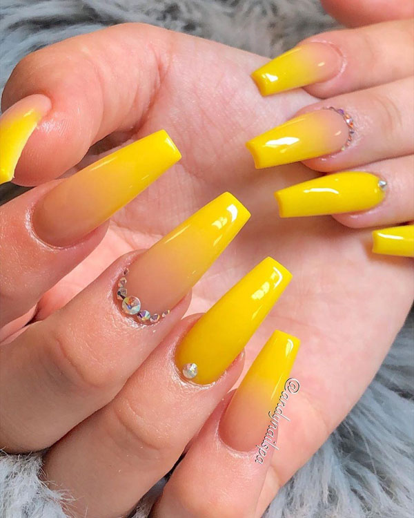 41 Pretty Yellow Nail Art Designs You Can't Miss