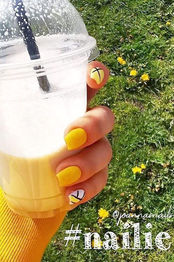 41 Pretty Yellow Nail Art Designs You Can't Miss