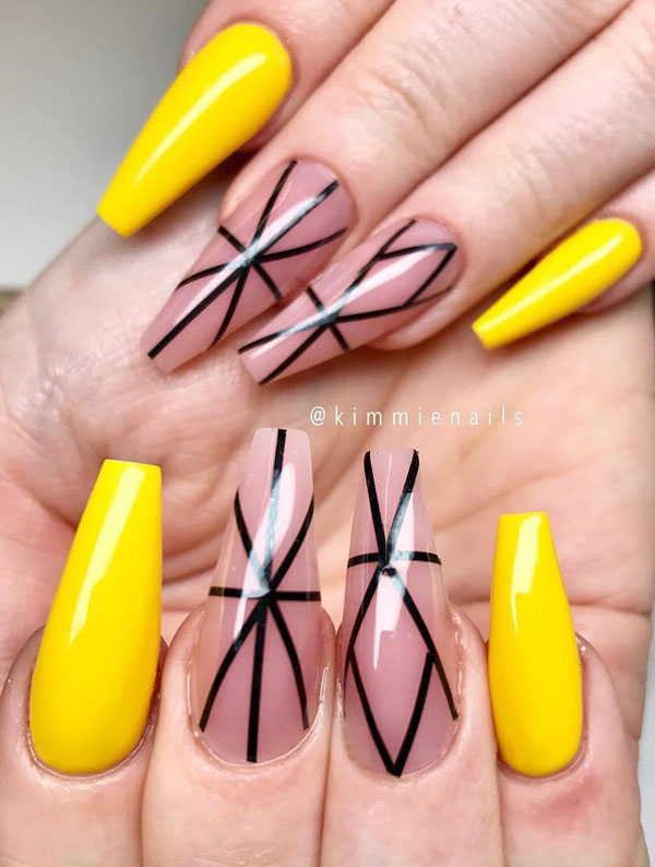 41 Pretty Yellow Nail Art Designs You Can't Miss