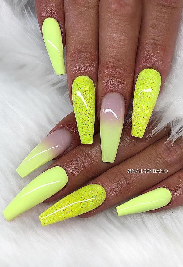 41 Pretty Yellow Nail Art Designs You Can't Miss