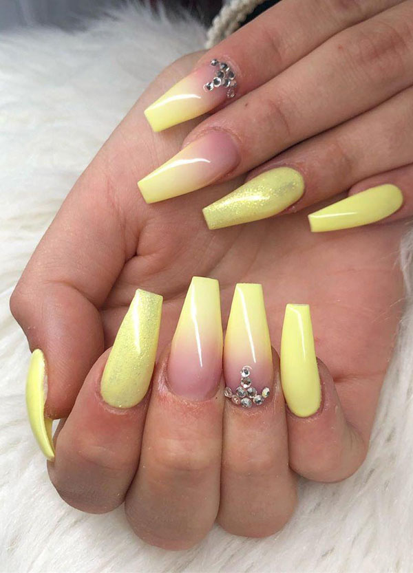 41 Pretty Yellow Nail Art Designs You Can't Miss