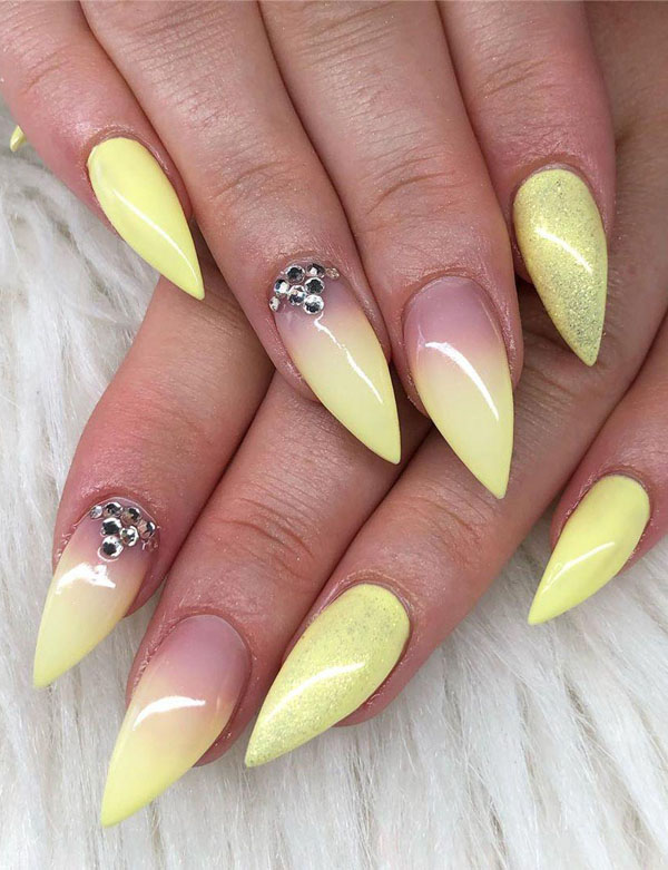 41 Pretty Yellow Nail Art Designs You Can't Miss