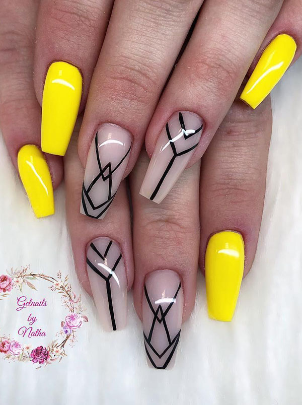 41 Pretty Yellow Nail Art Designs You Can't Miss