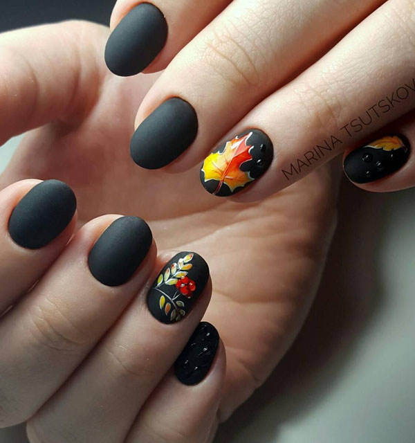 60 Pretty Fall Nail Art Designs For 2019