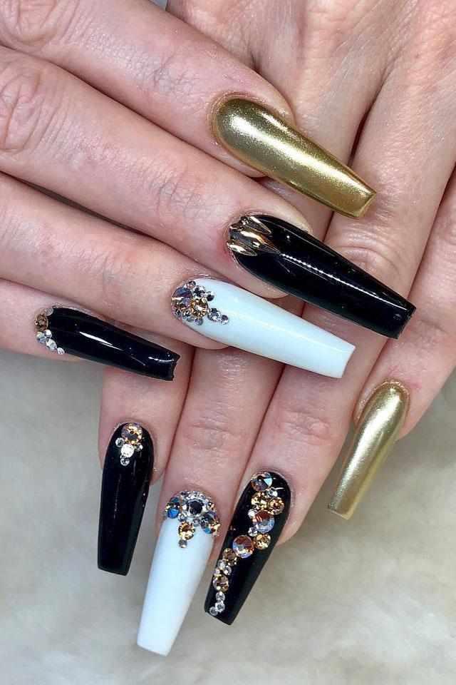 35 Classy Gold Nail Art Designs for Fall