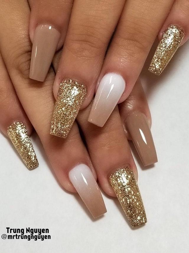 35 Classy Gold Nail Art Designs for Fall