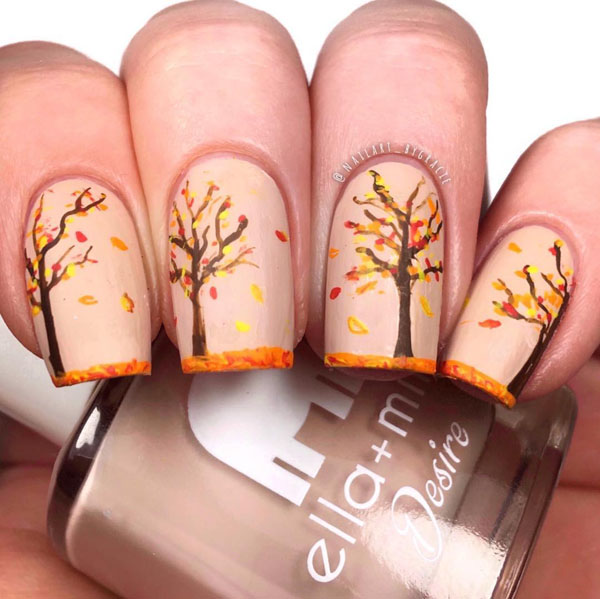 60 Pretty Fall Nail Art Designs For 2019