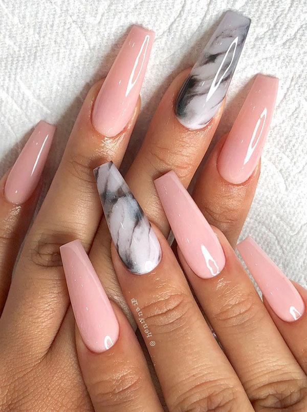 50 Trendy Marble Nail Designs You Must Try