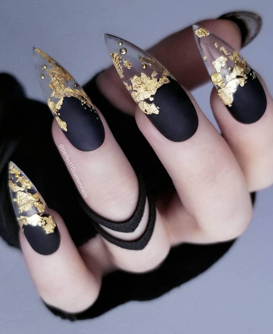 35 Classy Gold Nail Art Designs for Fall