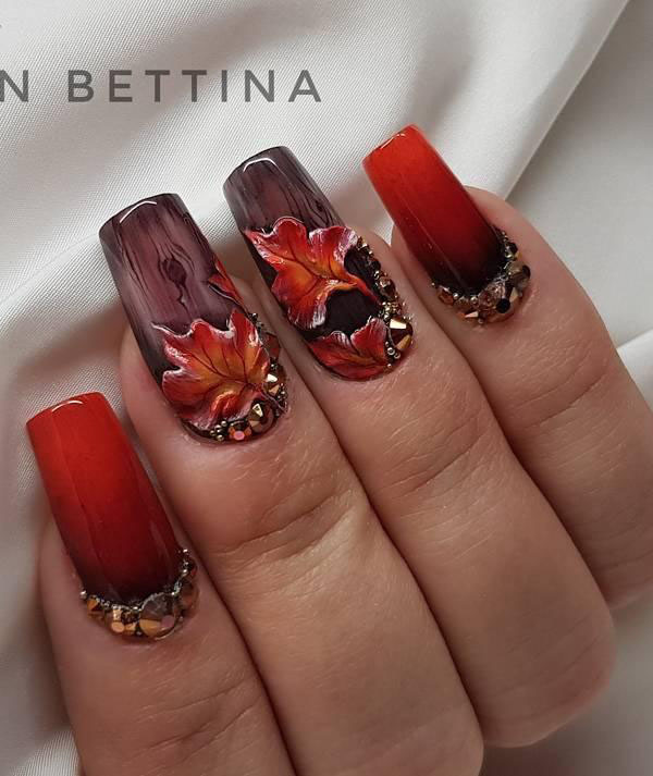 60 Pretty Fall Nail Art Designs For 2019