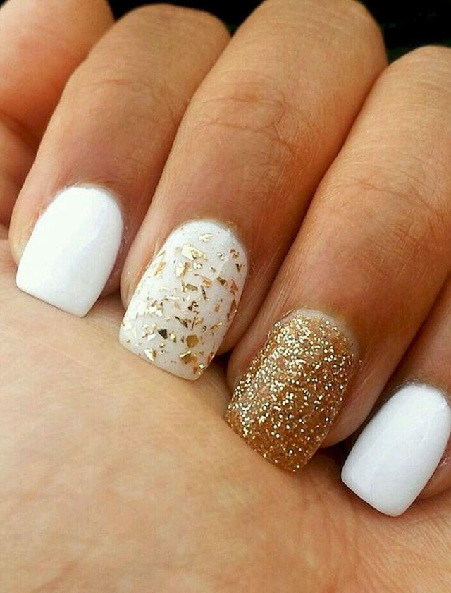 35 Classy Gold Nail Art Designs for Fall