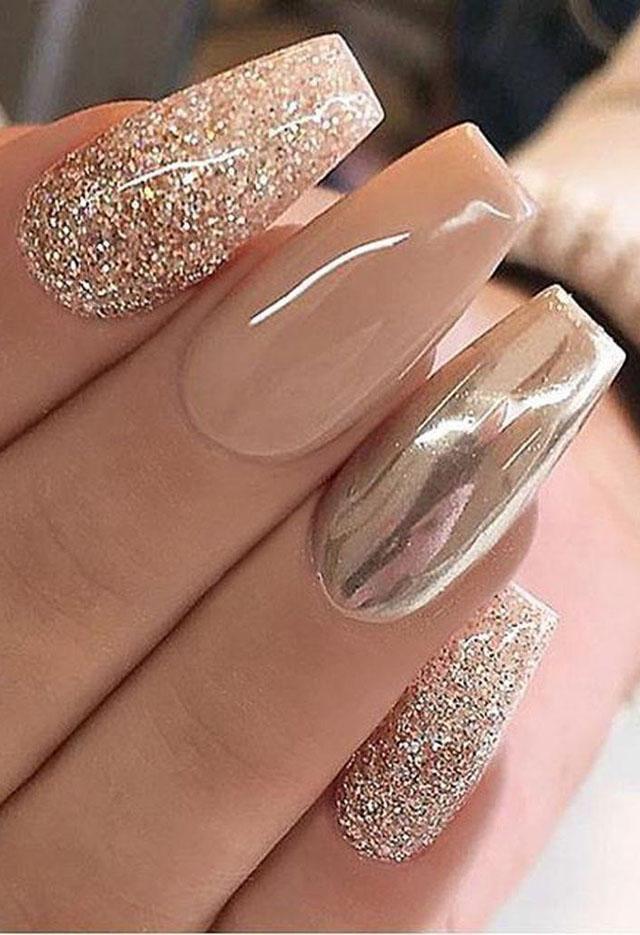 35 Classy Gold Nail Art Designs for Fall