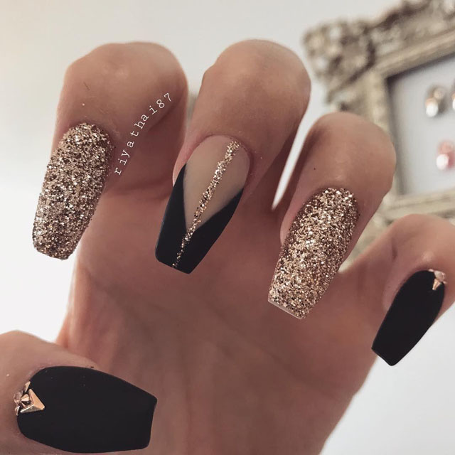 35 Classy Gold Nail Art Designs for Fall