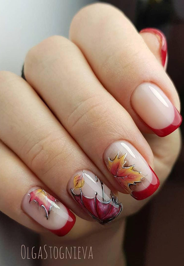 60 Pretty Fall Nail Art Designs For 2019