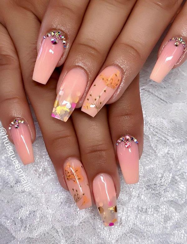 51 Dried Flower Nail Art Designs