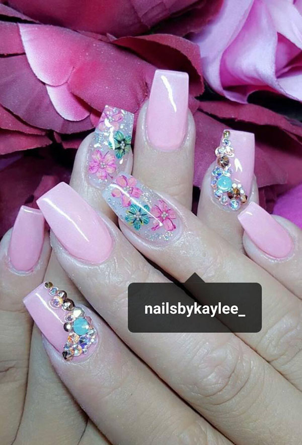 51 Dried Flower Nail Art Designs