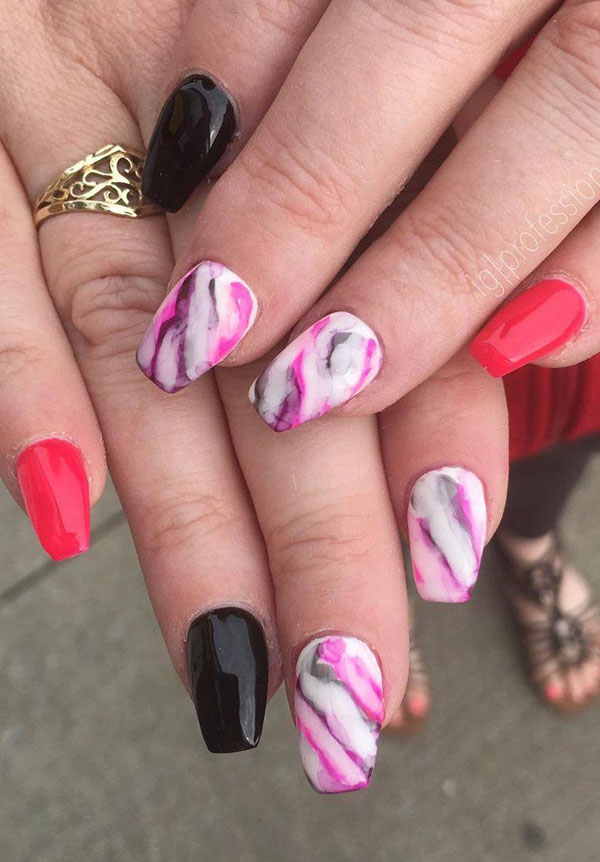 50 Trendy Marble Nail Designs You Must Try