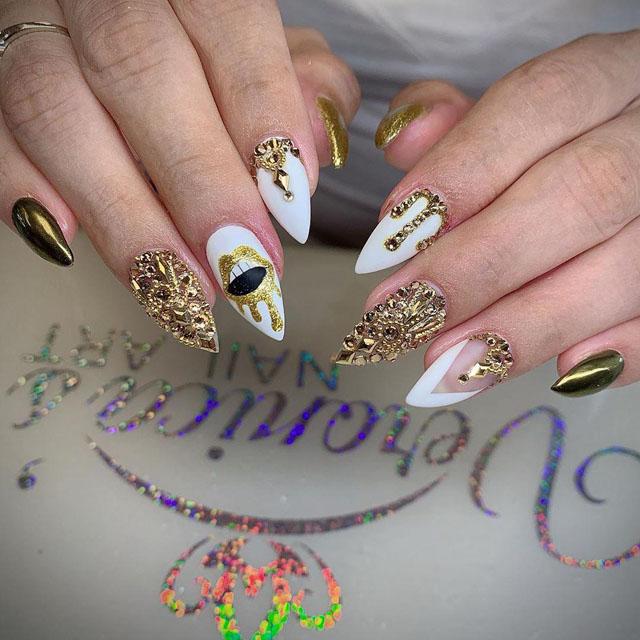 35 Classy Gold Nail Art Designs for Fall