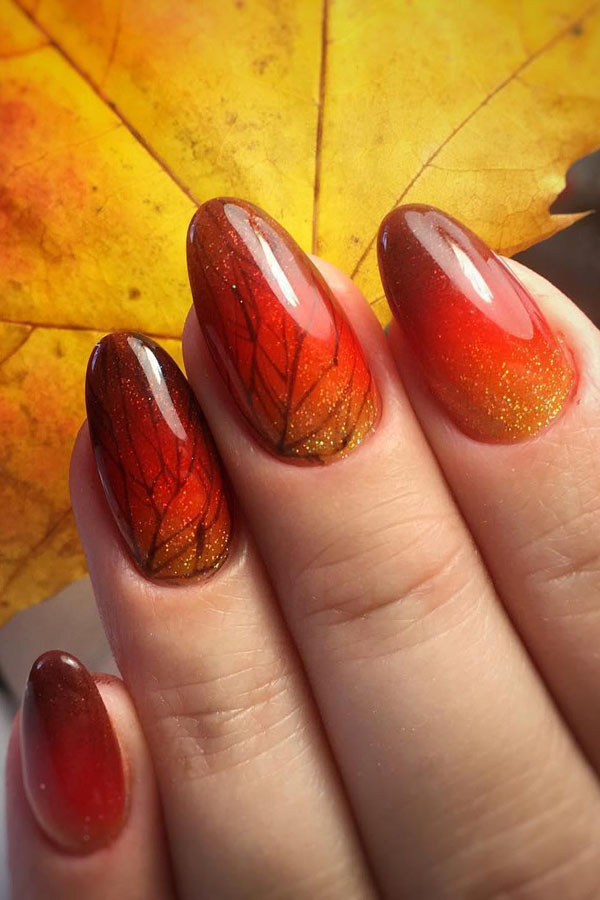 60 Pretty Fall Nail Art Designs For 2019