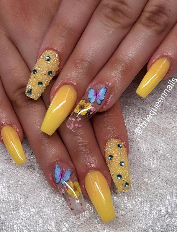 51 Dried Flower Nail Art Designs