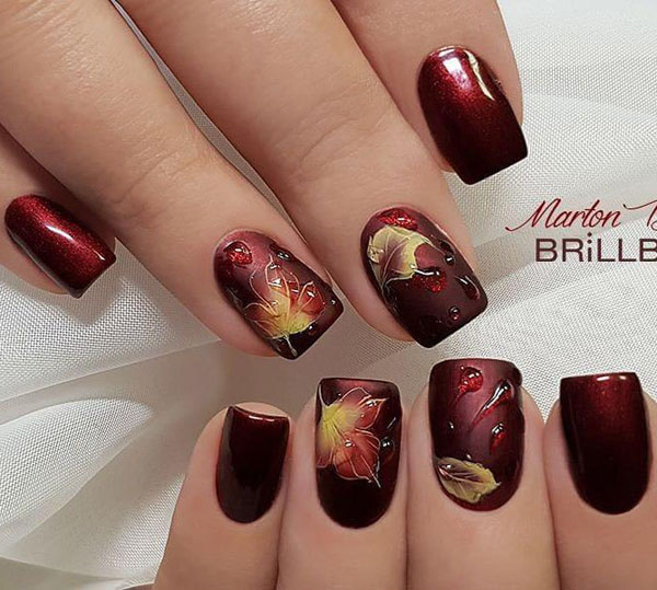 60 Pretty Fall Nail Art Designs For 2019