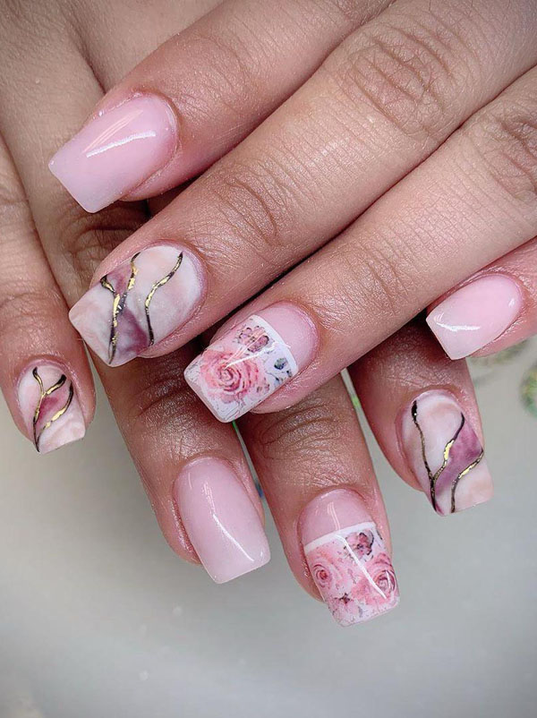 50 Trendy Marble Nail Designs You Must Try