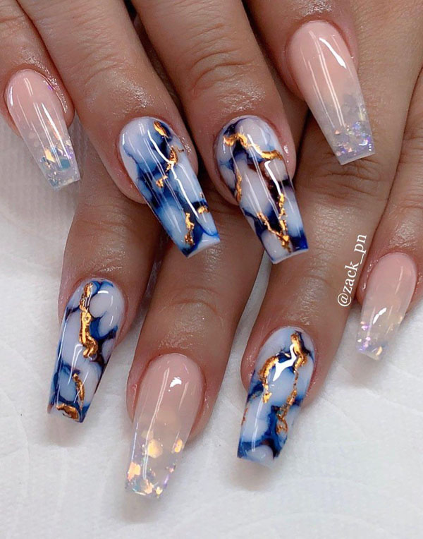 50 Trendy Marble Nail Designs You Must Try