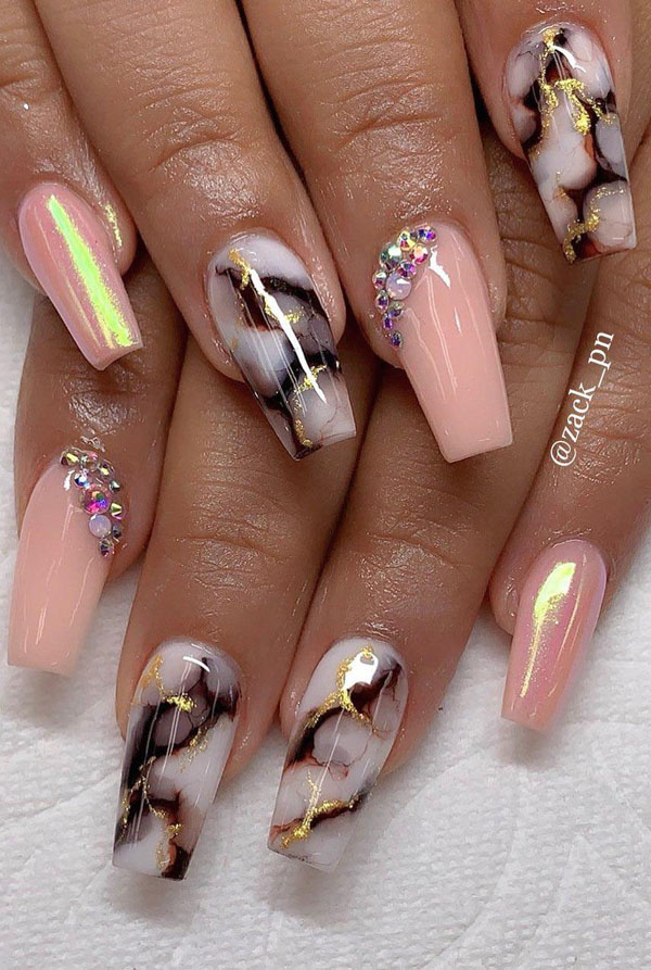 50 Trendy Marble Nail Designs You Must Try