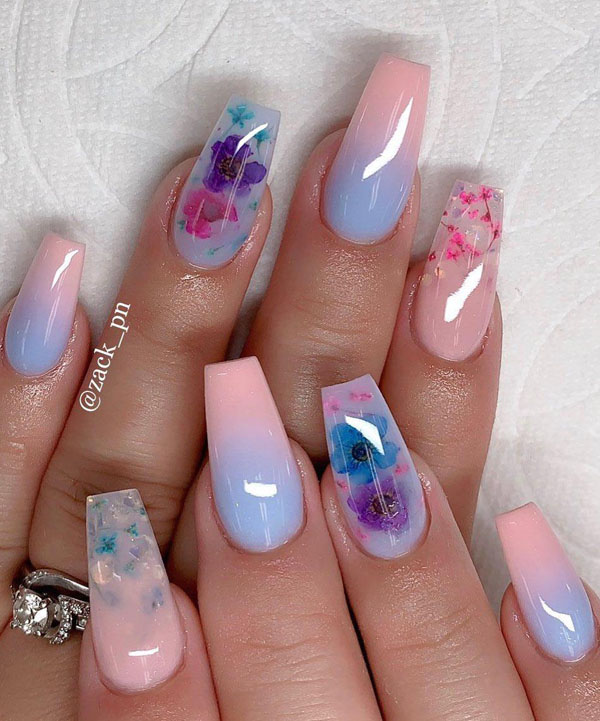 51 Dried Flower Nail Art Designs