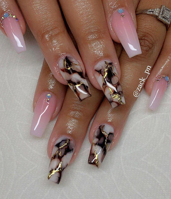 50 Trendy Marble Nail Designs You Must Try