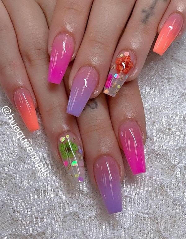 51 Dried Flower Nail Art Designs
