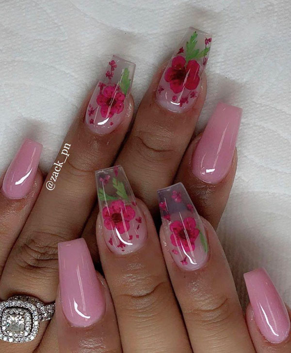 51 Dried Flower Nail Art Designs