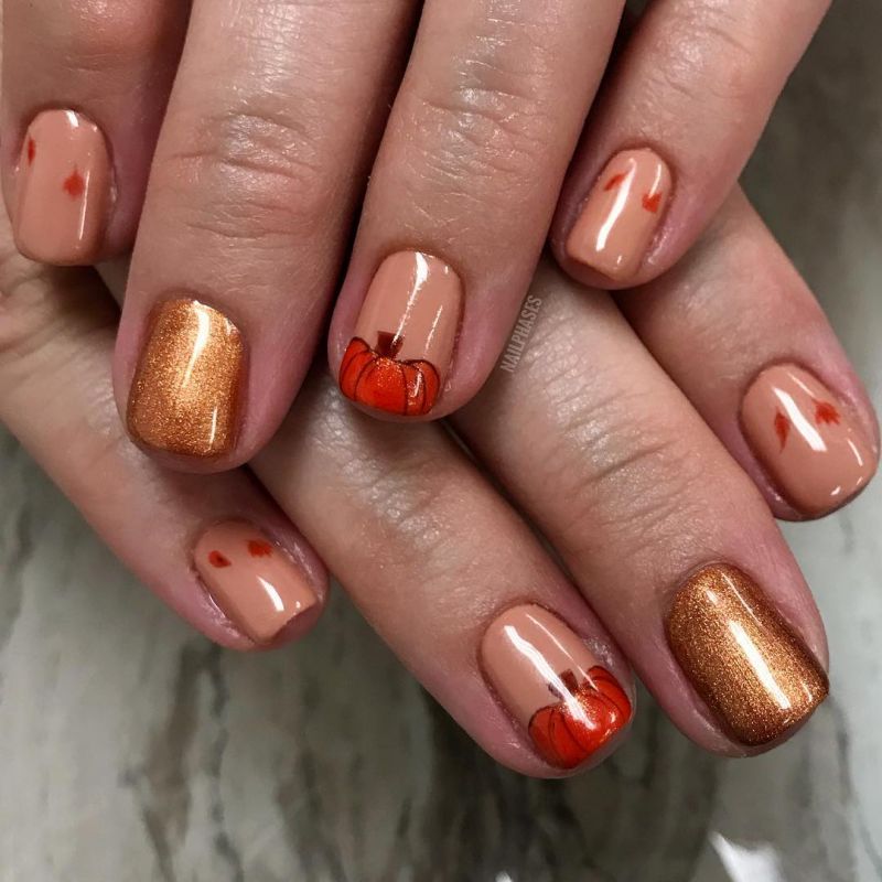 60 Pretty Fall Nail Art Designs For 2019