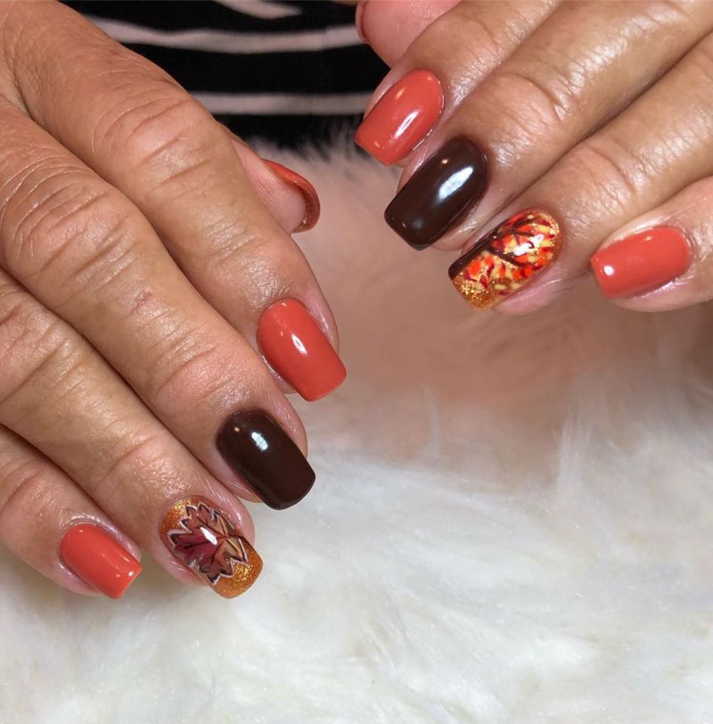 60 Pretty Fall Nail Art Designs For 2019