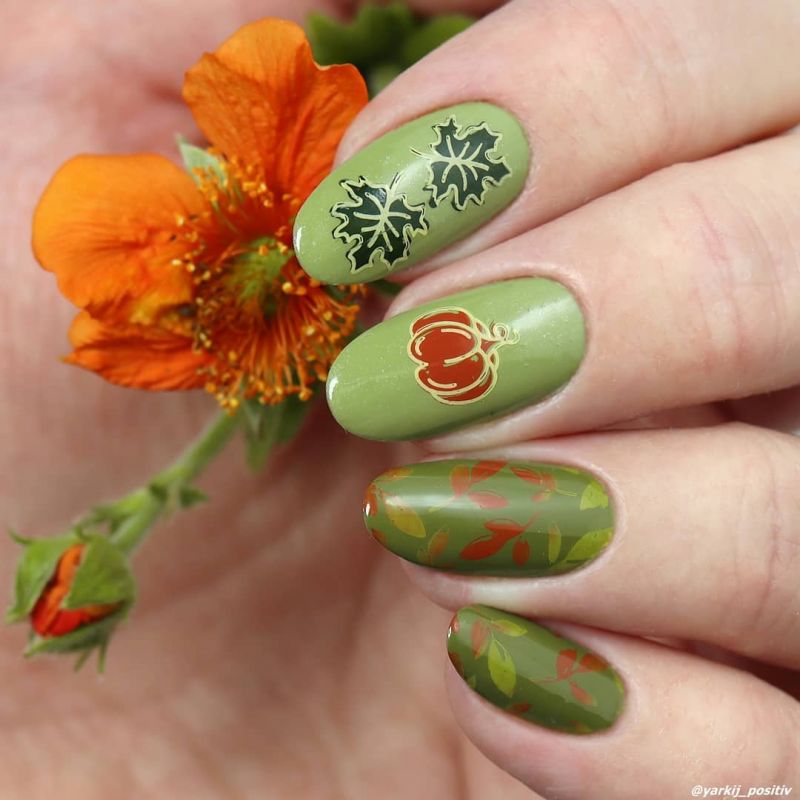 60 Pretty Fall Nail Art Designs For 2019