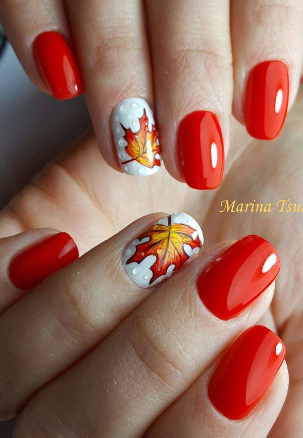 60 Pretty Fall Nail Art Designs For 2019