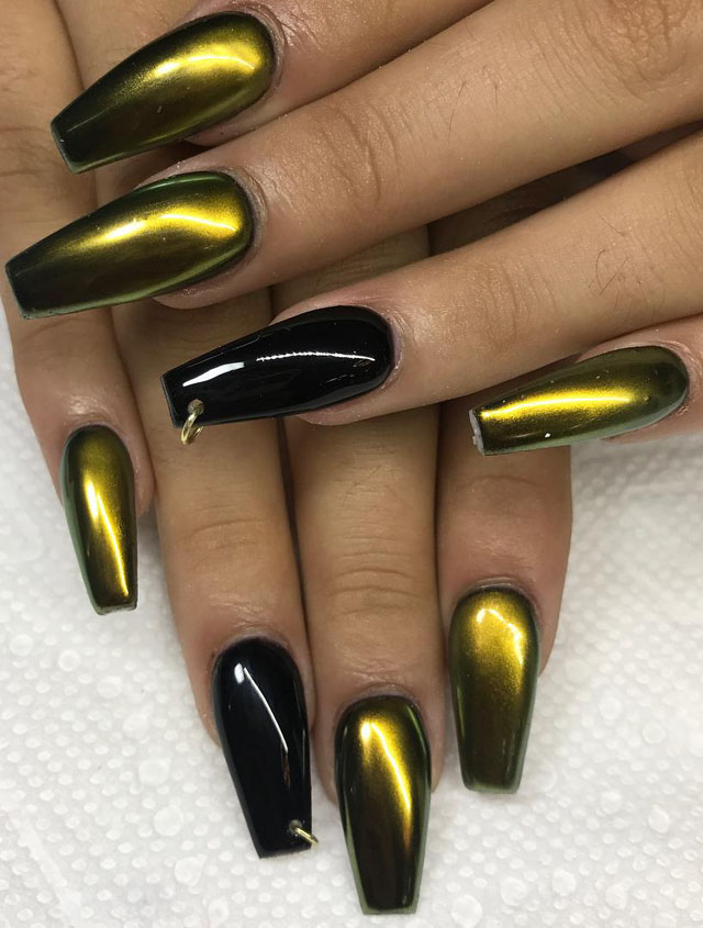 35 Classy Gold Nail Art Designs for Fall