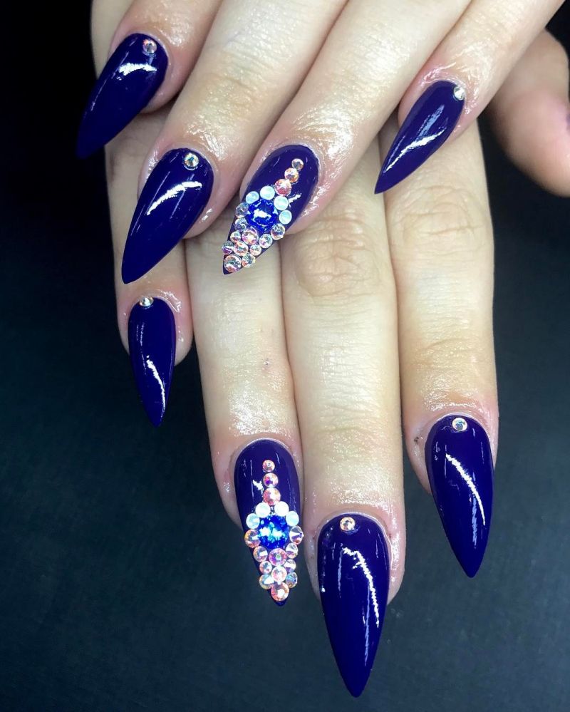 40 Trendy Blue Nail Art Designs to Make You Attractive